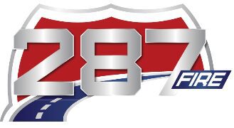 Stylized text displaying the number 287 in metallic and patriotic colors.
